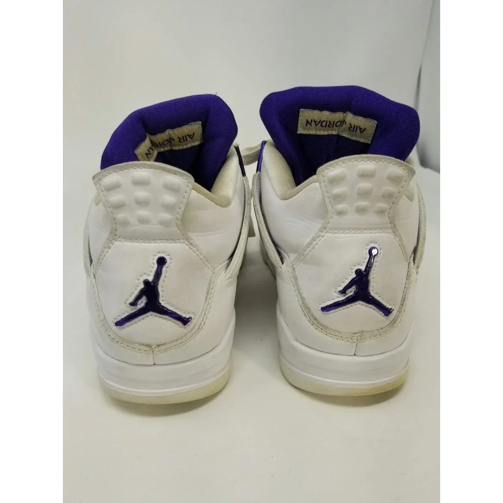 Jordan 4 Retro White Mid Purple Metallic Men's Size 8 CT8527-115